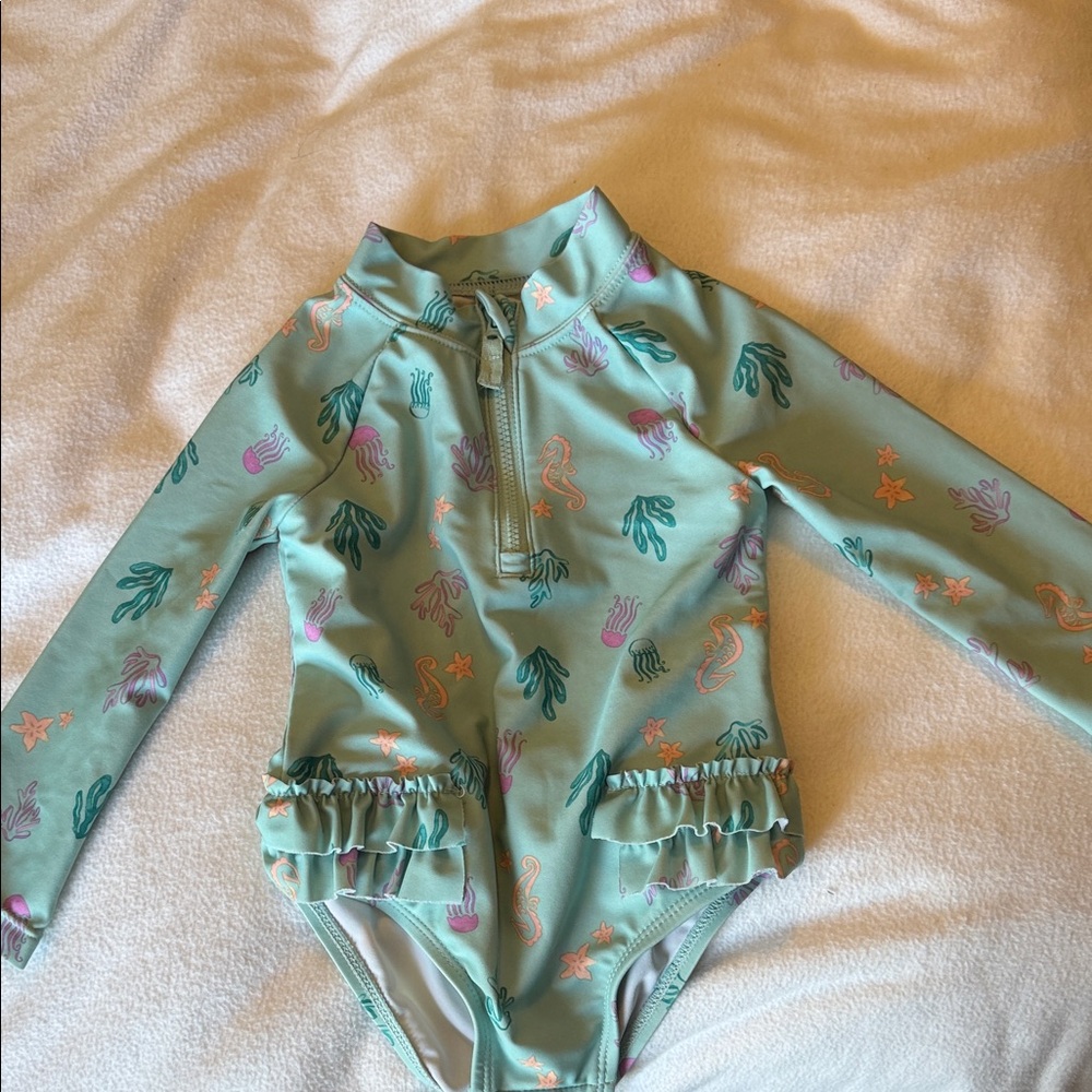 Carter's Green Aquatic Print Rashguard